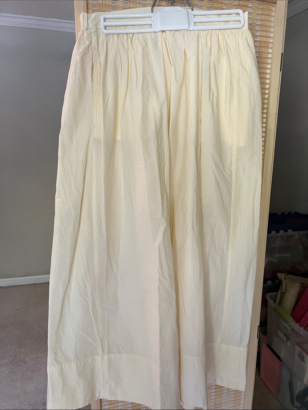 aerie Light Cream Maxi Skirt with Elastic Waistband